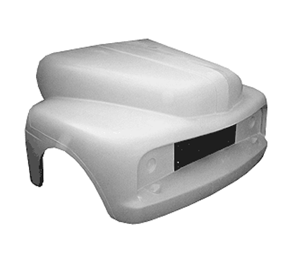 51-52-Ford-Front-End-1-6.png 1951-1952 Ford Truck F100 F1 Fiberglass One Piece Tilt Front End Stock Hood Style (Heavy Duty) - Image 1