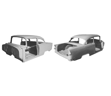 55-Sedan-Body-1-6.png 1955 Chevy Chevrolet (Car) 150 / 210 / Bel Air (Belair) Sedan Tri Five Fiberglass Body "NO FLOOR" (Race Weight) - Image 1