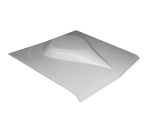 1964-1965 Ford Falcon / Ranchero Fiberglass Hood w/ Original Size Classic 4" Thunderbolt - Teardrop (Tbolt) AFX / Super Stock Style Scoop (Bolt-On Heavy Duty)