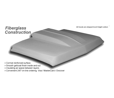 69-72-Chevy-Cowl-Hood3-4 1969-1972 Chevy Chevrolet/GMC Truck C10 Fiberglass Composite Techhood™ 4" Cowl Induction Hood Style Under Hood Mural Ready. Also fits 1970-1971 (Bolt-On Heavy Duty) - Image 1