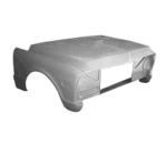 1969-1972 Chevy Chevrolet C10 C20 C30 / GMC 1500 2500 3500 Truck Fiberglass One Piece Front End, Stock Hood Style. Also Fits 1970-1971 (Race Weight)