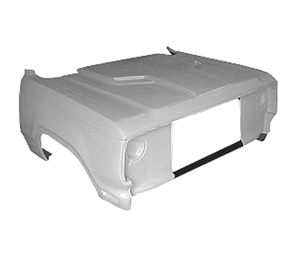 72-80-RT-Style-Front-End-1-5.png 1972-1980 Dodge Truck, R/T Style Fiberglass One Piece Tilt Front End. Also fits 1973 1974 1975 1976 1977 1978 1979 (Heavy Duty) - Image 1