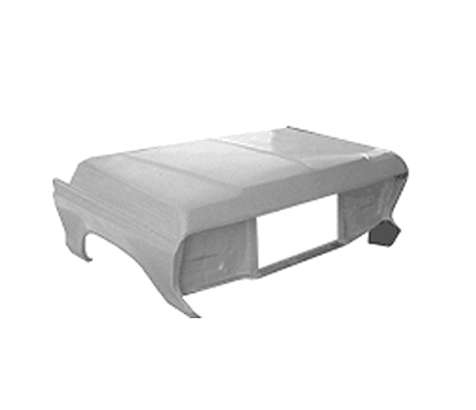 73-79-Ford-Front-End-1-6.png 1973-1979 Ford Truck / 1978-1979 Ford bronco F100 F150 F250 F350 F-Series Fiberglass One Piece Front End Stock Hood Style, Also Fits 1974-1975-1976-1977-1978 (Heavy Duty) - Image 1