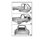 1976-1991 Chevy Chevrolet K5 Blazer / GMC Jimmy Fiberglass Body Tubs "DOES NOT" include the original style removable rear hardtop, Also Fits 1977-1978-1979-1980-1981-1982-1983-1984-1985-1986-1987-1988-1989-1990 (Heavy Duty)