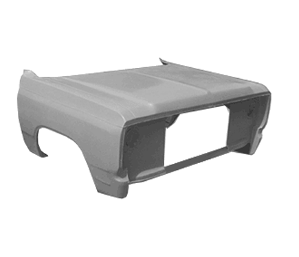 81-93-Dodge-Tilt-Front-End-6 1981-1993 Dodge Truck Fiberglass One Piece Front End Stock Style Hood, Also Fits 1982-1983-1984-1985-1986-1987-1988-1989-1990-1991-1992 (Heavy Duty) - Image 1