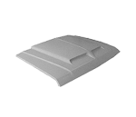 1987-1991 Ford Truck / 1987-1991 Bronco F150 F250 F350 F-Series (Bricknose) Fiberglass Classic Shelby GT500 Style Techhood ™ Under Hood Mural Ready, Also Fits 1988-1989-1990 (Bolt-On Heavy Duty)