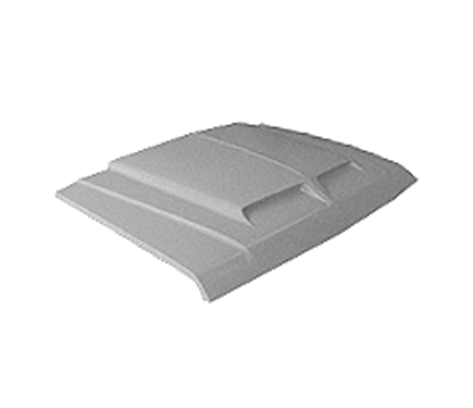 87-91-Ford-GT500-Hood-1-5.png 1987-1991 Ford Truck / 1987-1991 Bronco F150 F250 F350 F-Series (Bricknose) Fiberglass Classic Shelby GT500 Style Techhood ™ Under Hood Mural Ready, Also Fits 1988-1989-1990 (Bolt-On Heavy Duty) - Image 1