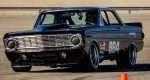 1964-1965 Ford Falcon / Ranchero Fiberglass Hood w/ Original Size Classic 4" Thunderbolt - Teardrop (Tbolt) AFX  / Super Stock Style Scoop (Full Pin-On Lift-Off Race Weight) - Image 2