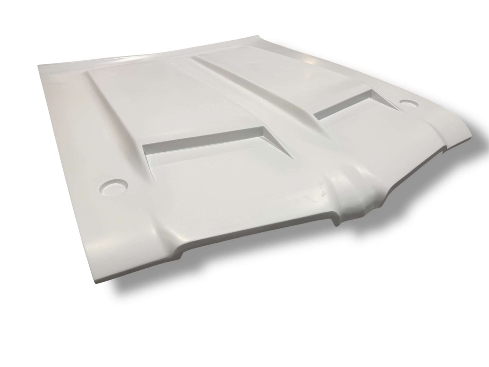 Photoroom_20260216_162426 1971-1972 Oldsmobile Cutlass Dual Ram Air 442 / W-30 (W30) Style Fiberglass Hoods w/Built In Ram Air Box (Bolt-On Heavy Duty) - Image 1