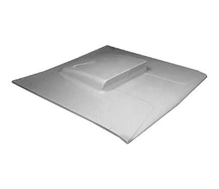 66-67-6-Pack-Hood-8 1966-1967 Dodge Coronet Deluxe – 440 – 500 Fiberglass Hoods w/ Nostalgic Six Pack (6 Pack) Super Stock Eliminator Style Scoop (Bolt On Heavy Duty) - Image 1